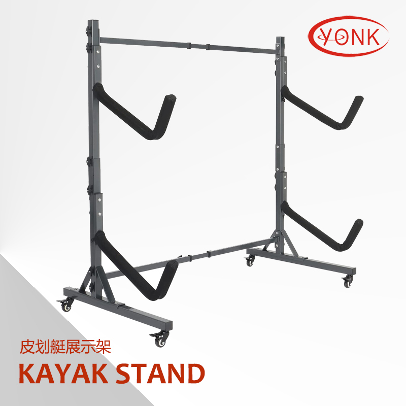 Y08006-D2 Freestanding Kayak Storage Rack Heavy Duty Storage for 2 Kayaks for Indoor Outdoor Garage