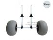 Y02017GRN Aluminum Sit-On-Top canoe kayak cart beach cart trolley with big balloon wheels